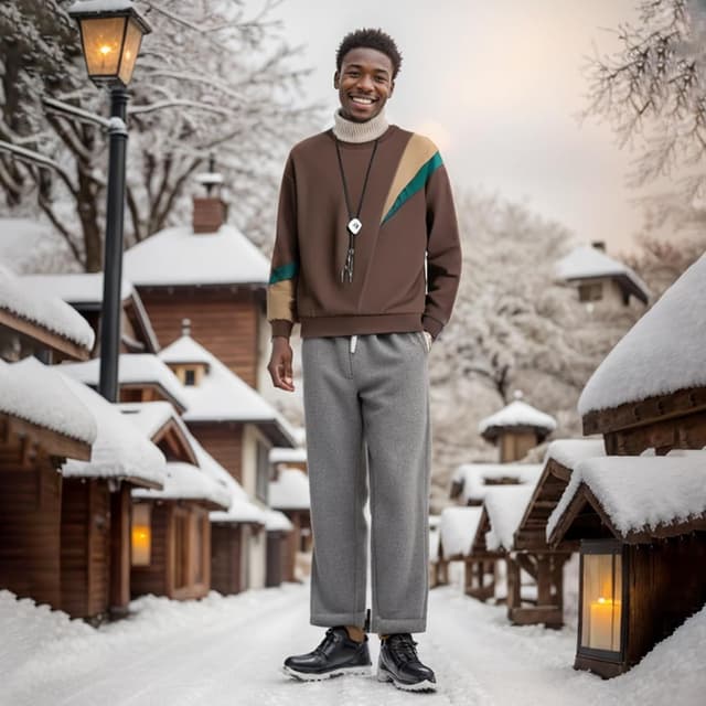 Detalle 2 de Herren Sweatshirt Rundhals Covisoty 80 % Baumwolle