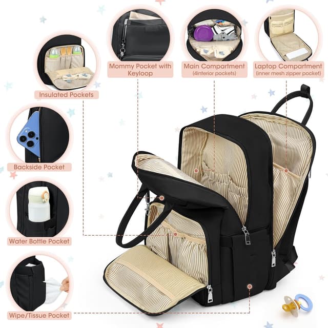 Thumbnail 1 de Baby Changing Bag Backpack Waterproof 1pc