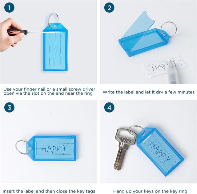 Thumbnail 4 de Romon Portachiavi 80 Pezzi Etichette