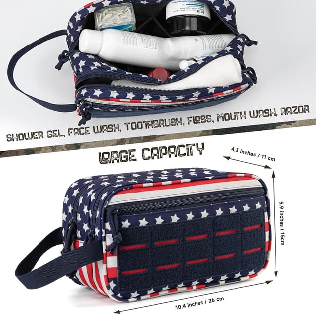 Detalle 2 de QT&QY Taktische Kulturtasche 26x11x15 cm