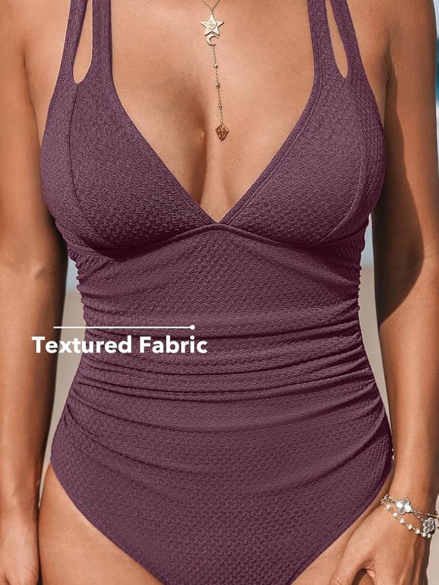 Detalle 2 de CUPSHE Bañador Mujer Negro Atractivo 1 Pieza