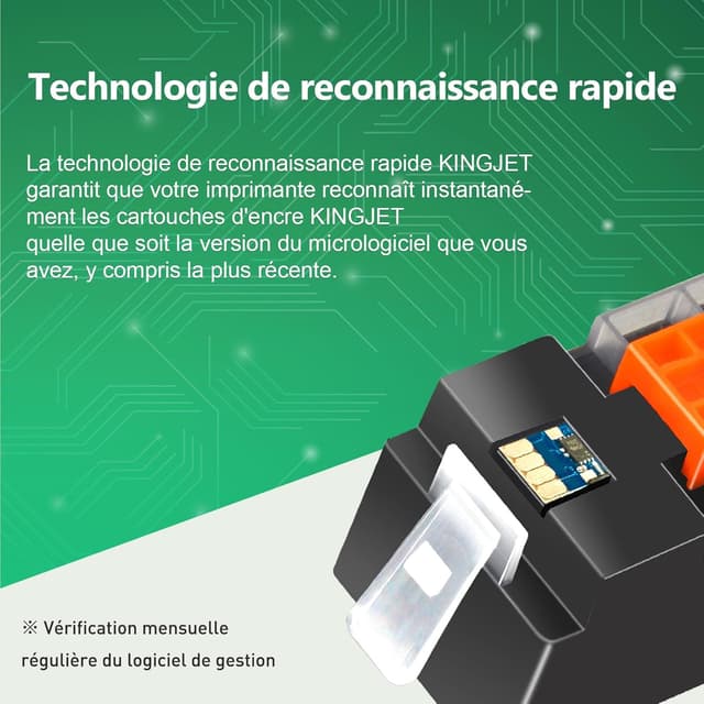 Detalle de Pack de 12 cartouches compatibles HP 364 / 364 XL Kingjet (364XL) pour Photosmart, Deskjet et Officejet