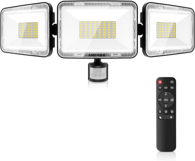 Detalle de MEIKEE faretto LED 70W con sensore di movimento, 6.580 lm, 6.500K bianco freddo e telecomando (IP66)