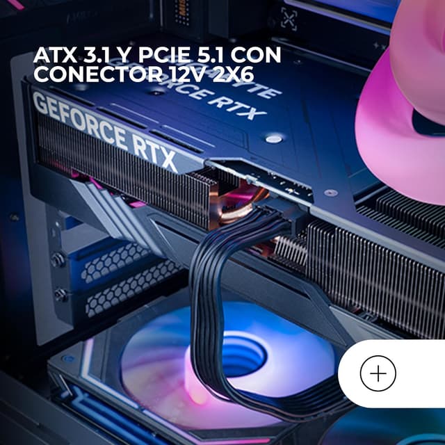 Detalle 2 de Mars Gaming MPB1000PSI alimentatore ATX 1000W full modulare 80 Plus Gold (ATX 3.1 e PCIe 5.1, 12V 2x6)