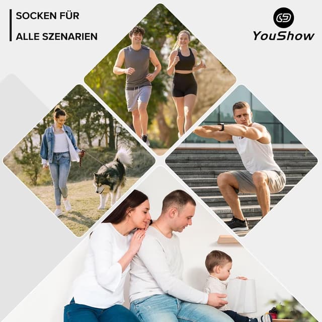 Detalle 2 de YouShow Sneaker Socken 10 Paar bio Baumwolle