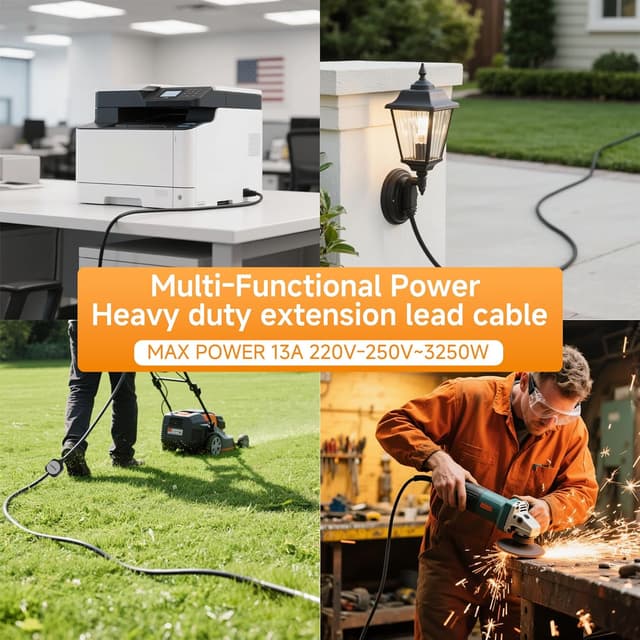 Thumbnail 6 de Outdoor 5m extension lead, heavy duty