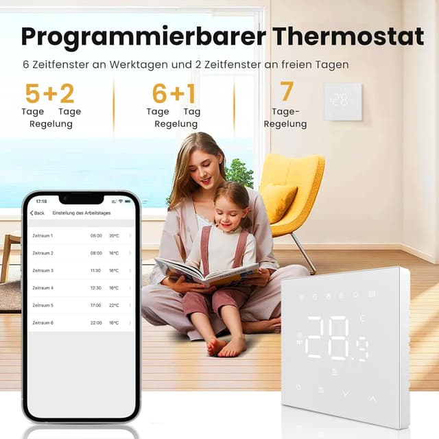 Thumbnail 5 de MIUCDA Smart Thermostat Fußbodenheizung Thermostat 🌡
