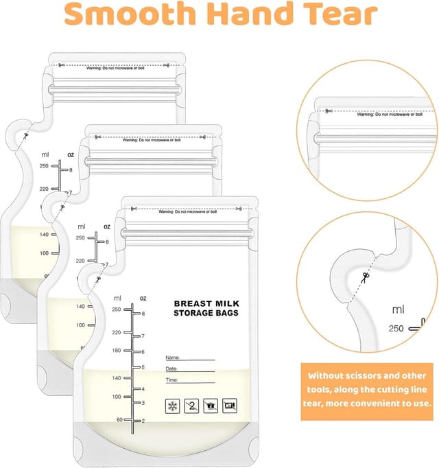 Detalle de Breast milk storage bags 250ml, 100 pcs