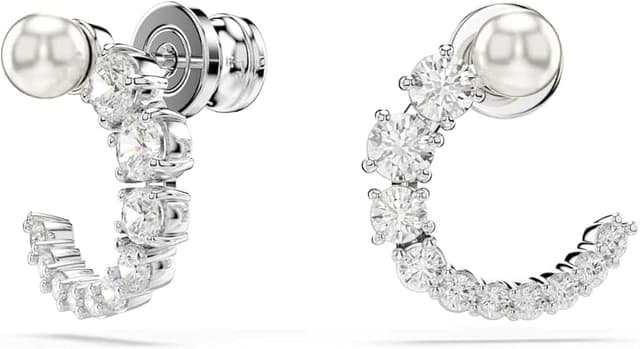 Thumbnail 1 de Swarovski Matrix pendientes aro perla 1 talla blanca