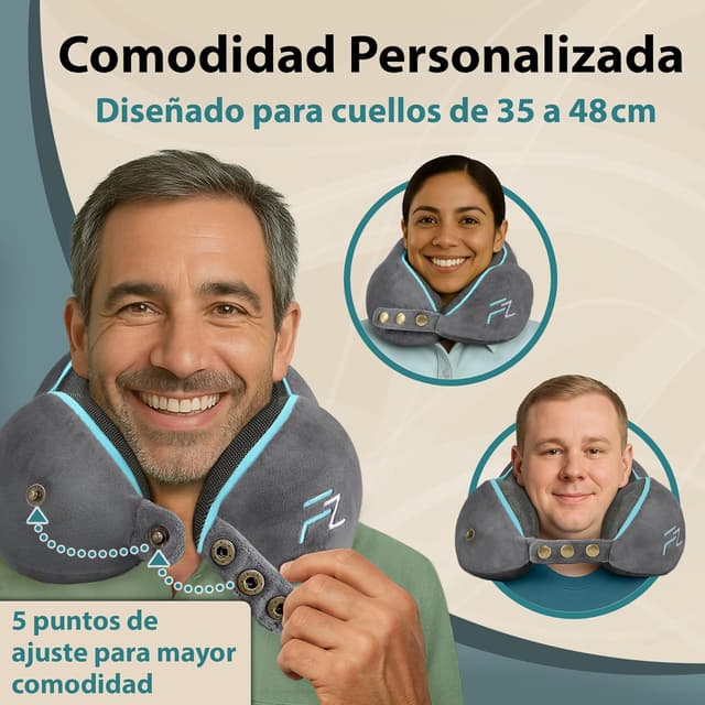 Detalle 2 de FLOWZOOM Comfy Almohada de viaje 360°