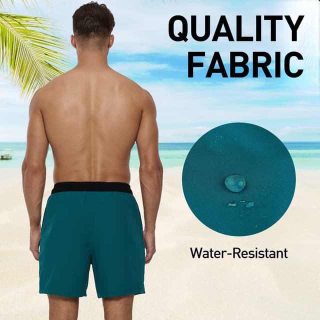 Detalle de Arcweg Pantaloncini da bagno uomo a asciugatura veloce con fodera a rete e taschino