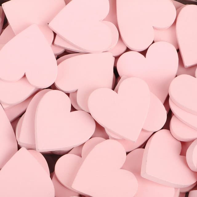 Thumbnail 3 de com-four Coeurs en bois 100 pièces 🎀