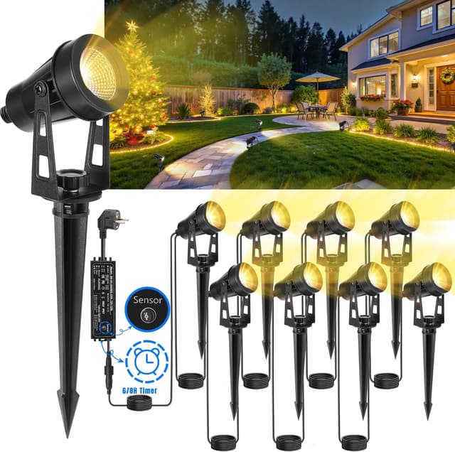 Detalle de LAMPELIP Spot LED extérieur 14 m, 8 pièces