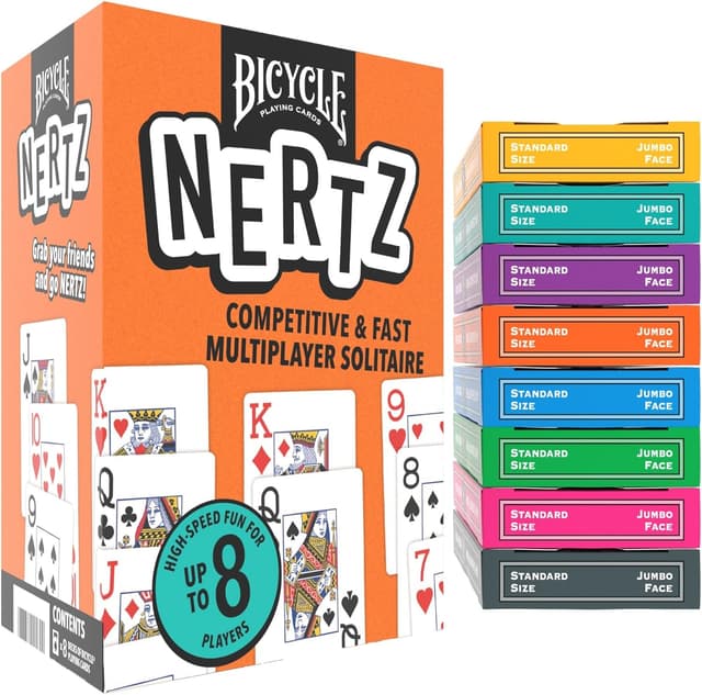 Imagen de Bicycle Nertz Card Game, 8-Deck Jumbo Index en OfertitasTOP
