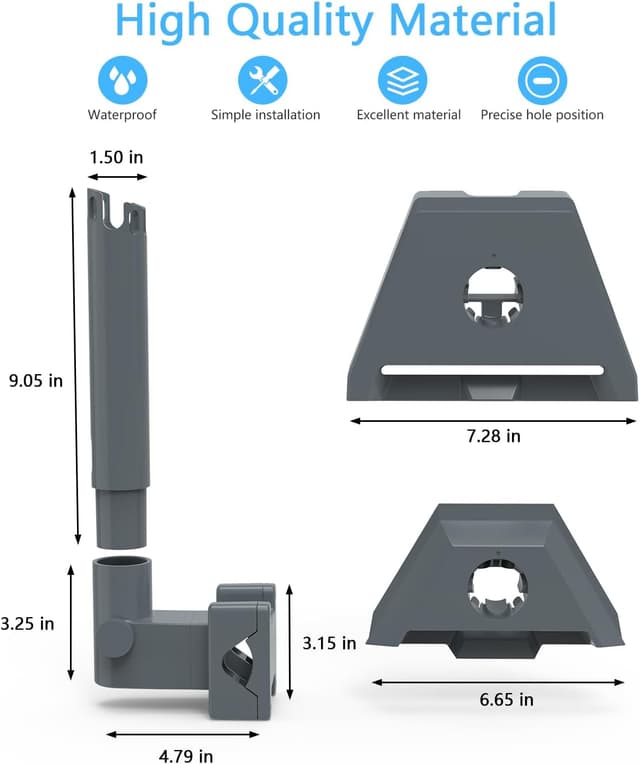 Detalle 2 de HOLACA Upgraded RV Ladder Mount for Starlink Gen 3/2 (Adjustable RV/ladder roof support)