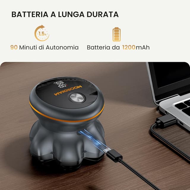 Detalle 2 de MAXGROOM 7D Rasoio Testa Calva Zero Assoluto a 2 velocità (7000/6600RPM) IPX6