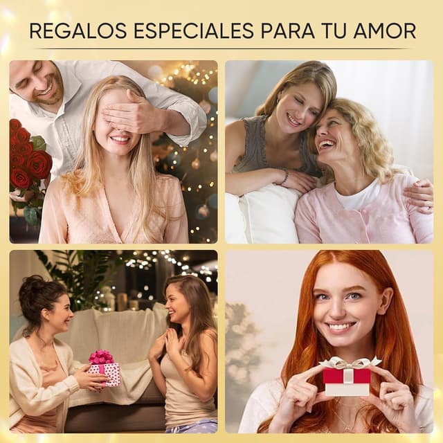 Detalle 1 de VNOX Damen Halskette mit Herzanhänger 40+5 cm