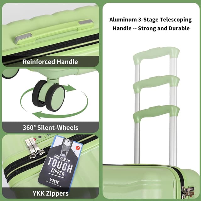 Thumbnail 6 de WireHot Lightweight Luggage 3-Piece Set