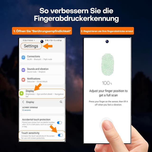 Thumbnail 5 de LϟK Samsung Galaxy S25 Ultra Panzerglas 2er-Set