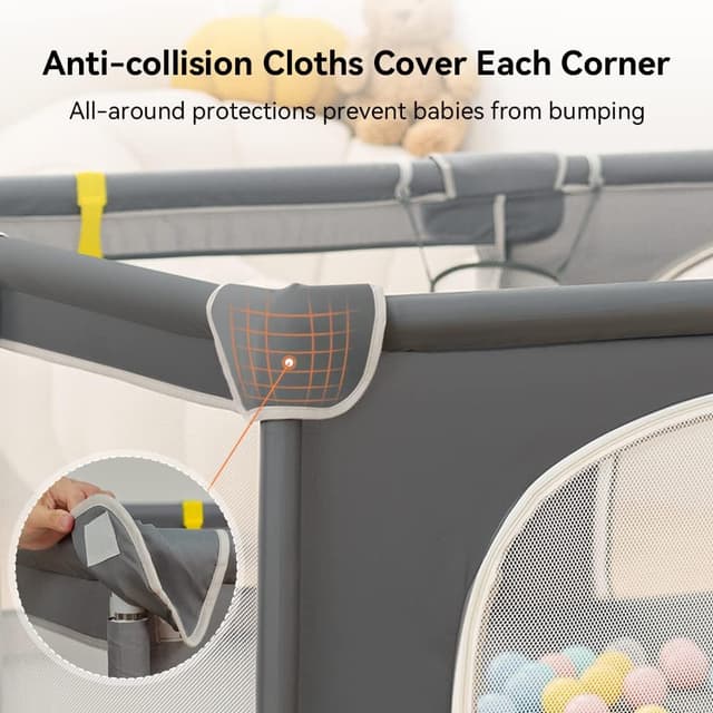 Thumbnail 2 de COMOMY Parque Infantil Bebé 180x200 cm 🎉 Diversión y Seguridad