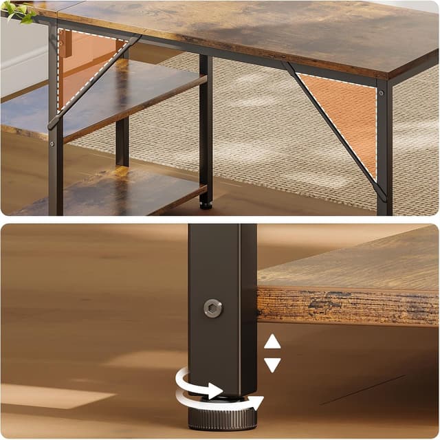 Detalle 2 de Coleshome Gaming Tisch Eckschreibtisch 100x70 cm