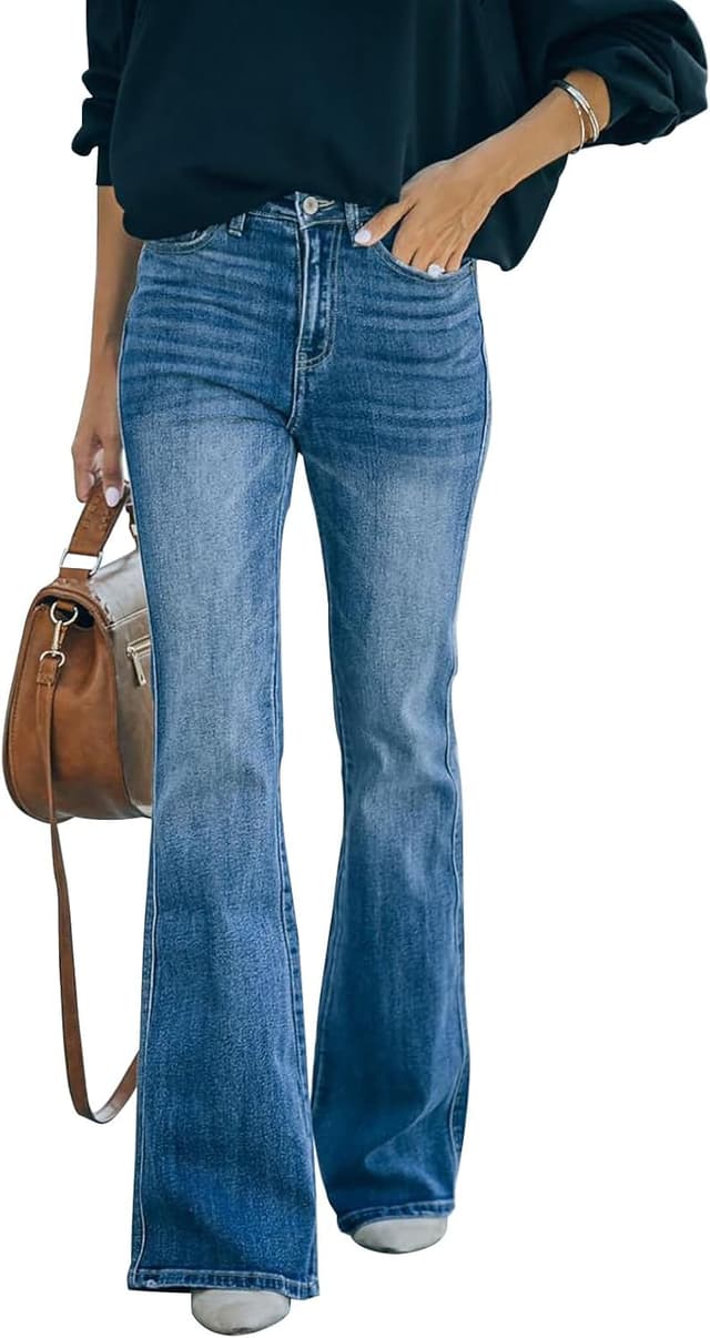 Thumbnail 6 de KUNMI Flare Bell Bottom Jeans High Rise