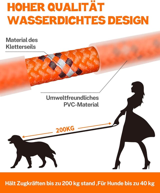 Detalle 2 de Toozey Schleppleine Hund 7 mm, 5 m