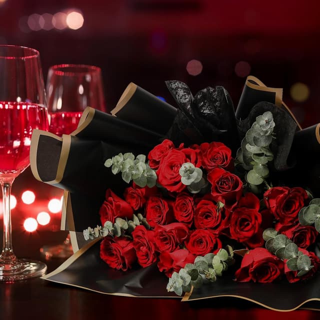 Thumbnail 4 de NESCCI 20 Sheets Flower Wrapping Paper 22.8x22.8 in