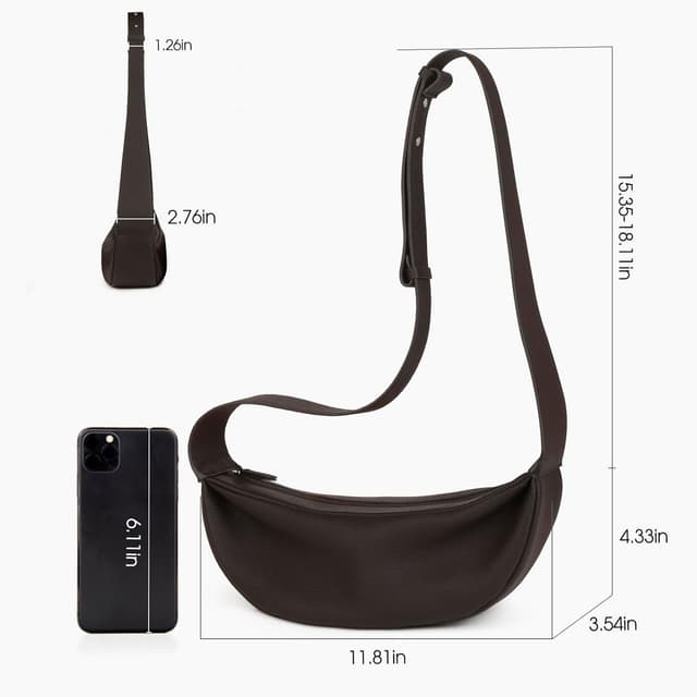 Detalle 2 de DONNAIN Genuine Leather crossbody bag 30cm