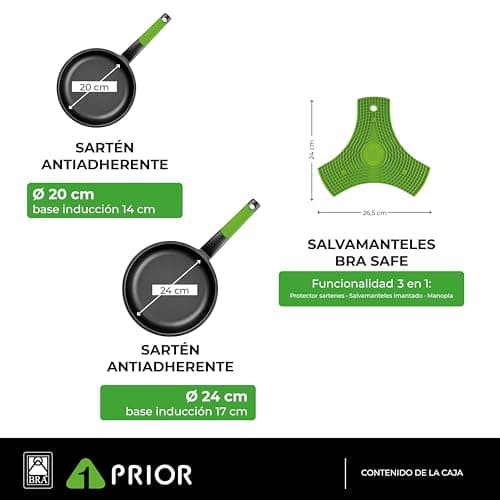 Thumbnail 1 de BRA Prior Sartén Aluminio Fundido 24 cm - Salteados Perfectos