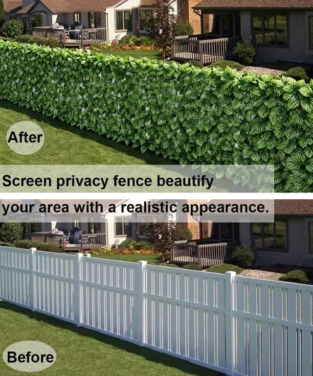 Detalle de Decorative Ivy Fence Screening 6m x 1m