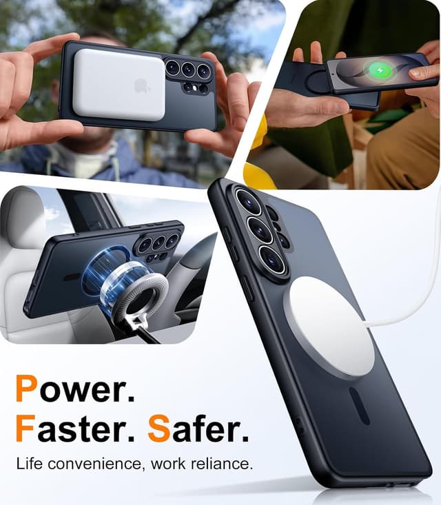 Detalle de Red2Fire Magnetic Case for Samsung Galaxy S26 Ultra (6.9") — MagSafe-Compatible, Slim Anti-Slip, 12Ft Military-Grade Protection