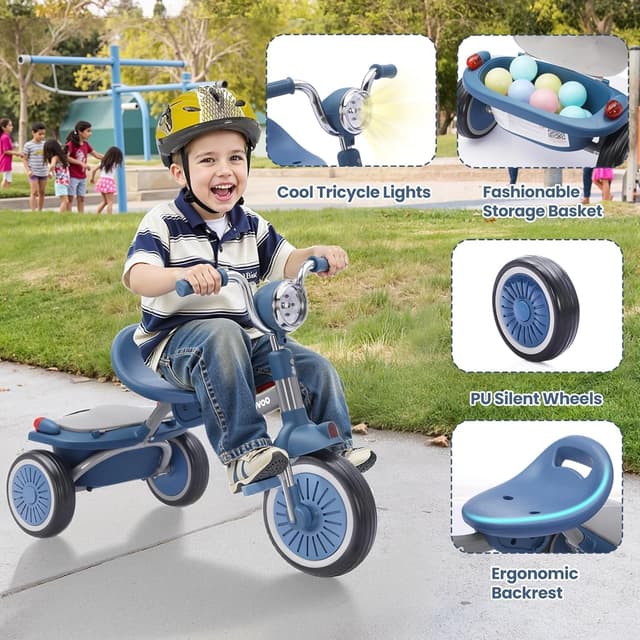 Thumbnail 6 de UBRAVOO Tricycle bébé 5 ans, pliable