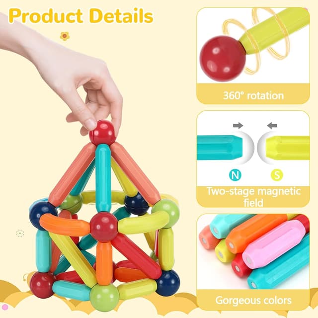 Thumbnail 2 de Farerkass Magnetische Bausteine 88 Teile