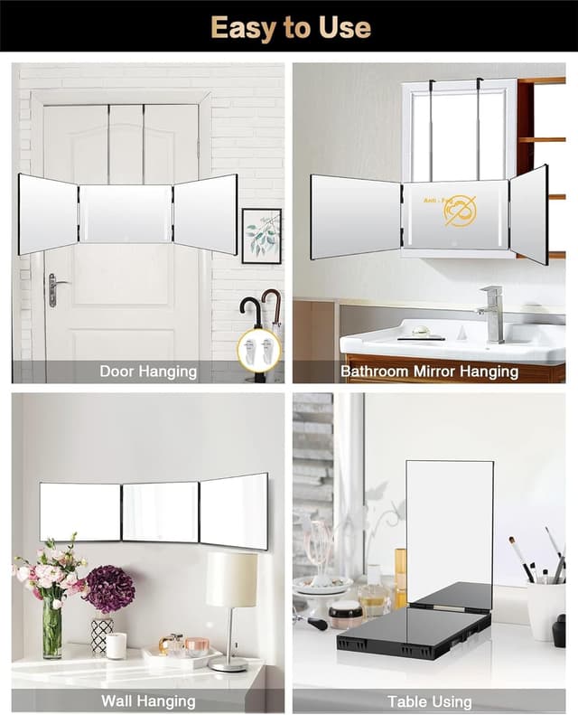 Thumbnail 5 de JUSRON 3 Way Hair Cutting Mirror