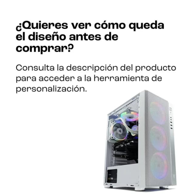Thumbnail 1 de Tempest Umbra RGB Torre ATX blanca con frontal personalizable
