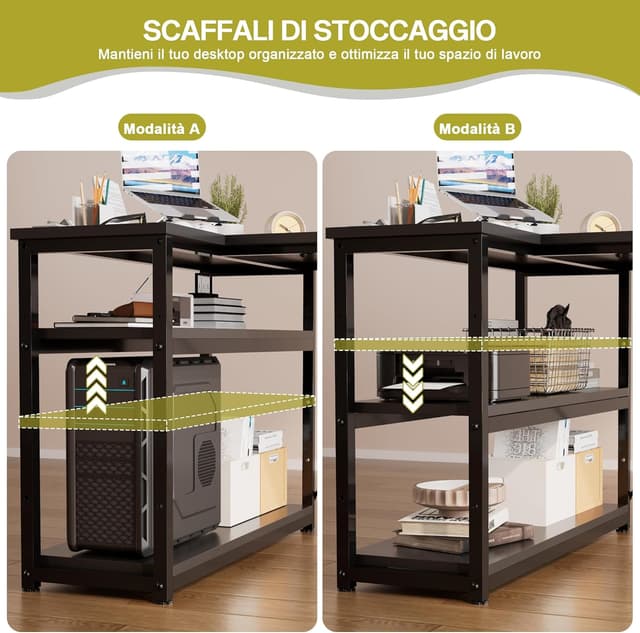 Detalle 1 de JUMMICO Scrivania angolare 100 x 80 cm