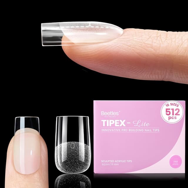 Detalle de Beetles Tipex Lite Apex Nail Tips 512pcs