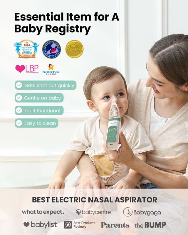 Detalle de GROWNSY Nasal Aspirator for Baby, Electric 3 tips