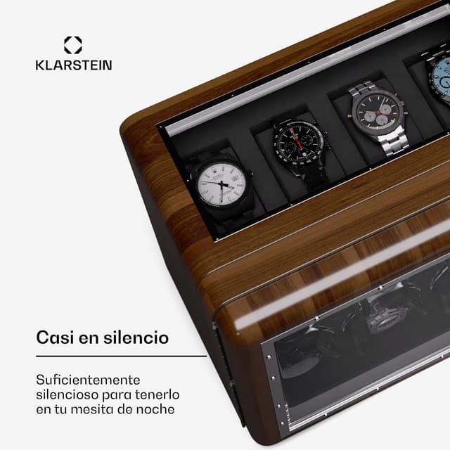 Detalle 2 de KLARSTEIN Caja para 6 Relojes 🕰️ Vitrina Acrílica Organizador