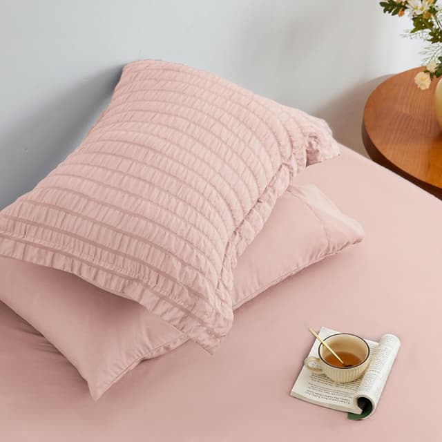 Thumbnail 4 de Love's cabin Seersucker 5-piece Comforter Set