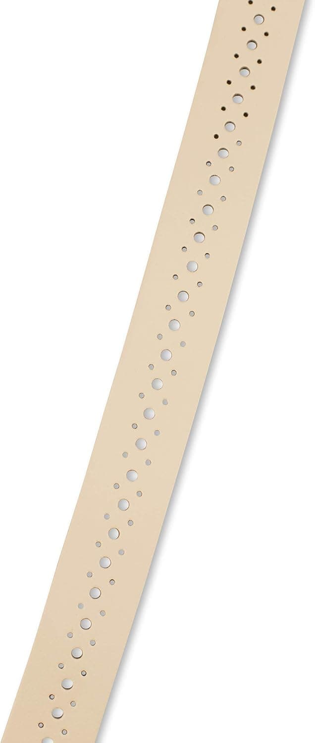 Detalle de SCAMODA Damengürtel aus Echtleder mit Lochmuster und silberner Gürtelschnalle – Made in Germany