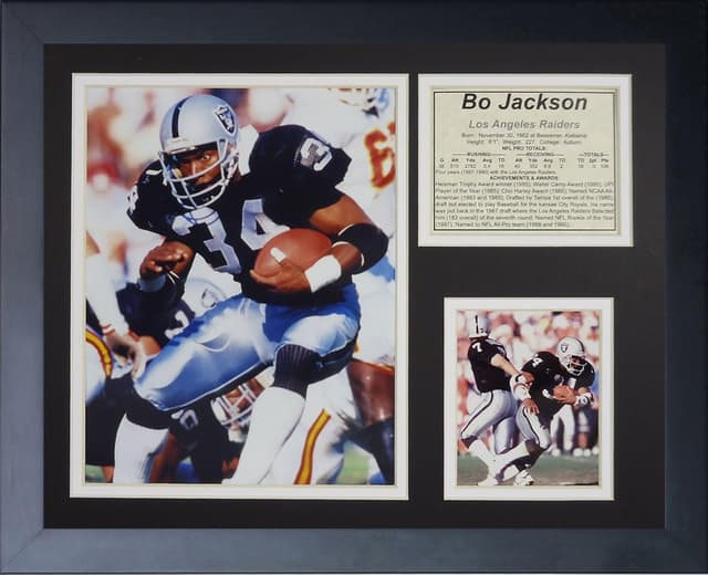 Detalle de Legends Never Die Bo Jackson Framed Photo Collage (Black), 11x14-Inch