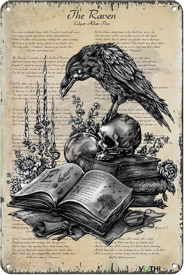 Thumbnail 6 de VOTHI Funny Crow Tin Sign 8 x 12 in 🖼