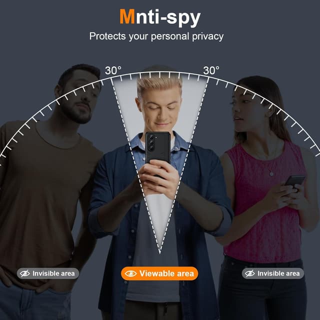 Detalle 2 de KAIIECAL Slim Hinge Kickstand Case for Samsung Galaxy Z Fold 5 with Privacy Screen Protector & S Pen Holder (Black)