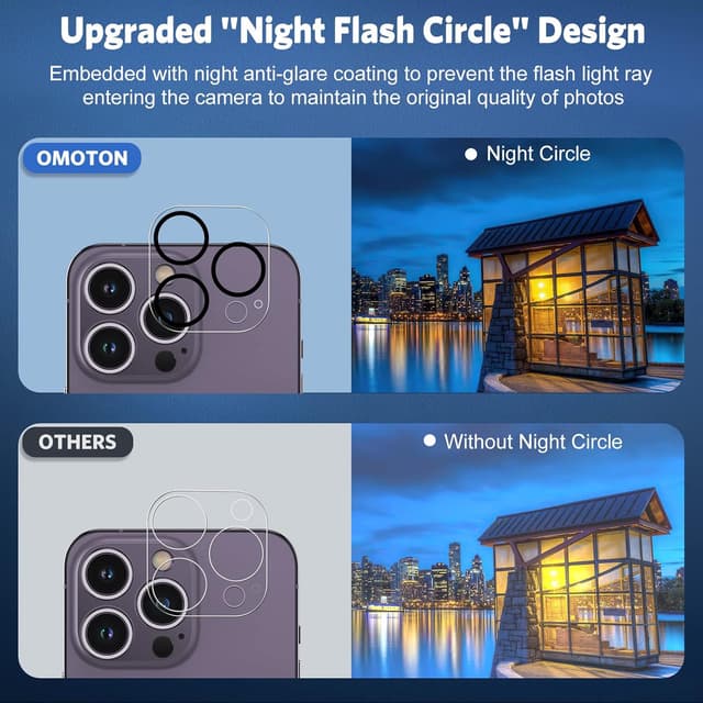 Thumbnail 3 de OMOTON Panzer Schutz Glas fürs iPhone 14 Pro