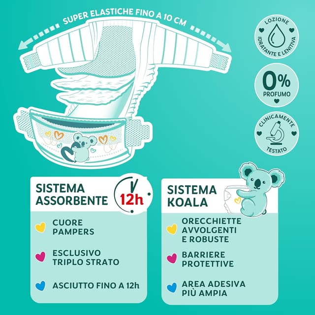 Detalle de Pampers Baby Dry XL Taglia 6 (15-30 kg) – scorta con barriere anti-fuoriuscite e fino a 12h di protezione