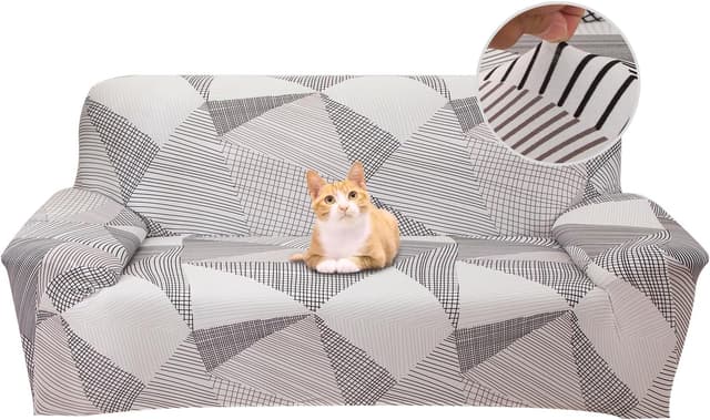 Detalle de Jaotto Copridivano 2 Posti Elasticizzato con Braccioli – tessuto super morbido antiscivolo e antimacchia