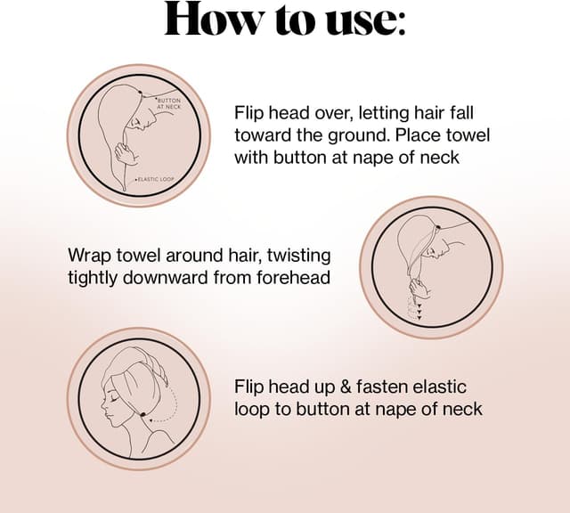 Detalle de Kitsch Microfibre Hair Towel Wrap (Micro Dot) – Quick Dry Curly Hair Turban