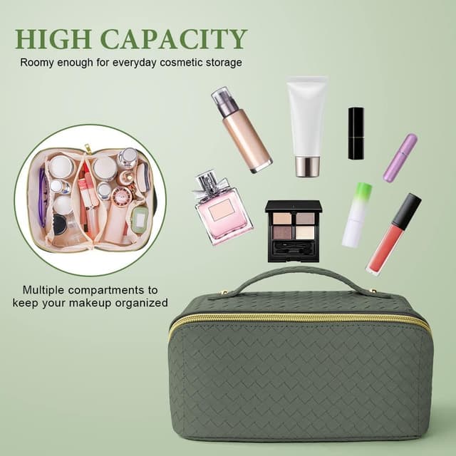 Detalle 2 de Aucuu Borsa cosmetica da viaggio in PU impermeabile con scomparti